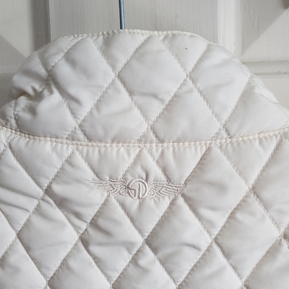 Straight Down Ivory Golf Vest Womens Quilted Size Large - Picture 7 of 8